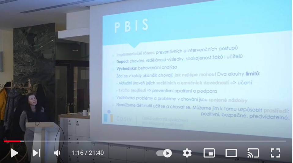 Lenka Hečková – představení implementačního rámce PBIS
